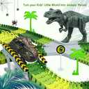 Dinosaur Toys,Create A Dinosaur World Road Race,Flexible Track Playset and 2 pcs Cool Dinosaur car for 3 4 5 6 Year & Up Old boy Girls Best Gift