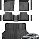 Floor Mats for Honda Civic 2016-2021, All Weather Floor Mats Trunk Cargo Liner and Door Sill Guards Accessories, Full Coverage Set (Fit Sedan Models)