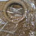 Oudain Straw Purses for Women Semi Circle Rattan Straw Purses Bulk with Handles for Women Wedding Guests Bridesmaid Gifts
