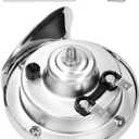 300DB Super Loud Train Horn, 12V Waterproof Electric Snail Horn with Bracket & Nut, Universal Raging Sound Air Horns Replacement Kit for SUV Motorcycle Pickup, Car Accessories (Silver)