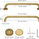 2 Pack 20 Inch Anti Slip Bronze Shower Grab Bar Polished Gold,ZUEXT Antique Brass Bathroom Grab Bar, Knurled Balance Bar,Safety Hand Rail Support Handicap Elderly Injury Senior Assist Bath Handle