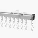 Curtain Track, 9.8ft Ceiling Curtain Track, Aluminium Ceiling Track for Curtains, Room Divider Curtain Rods, Curtain Track Ceiling Mount, Curtain Rail Set with Roller Hooks (9.8ft Curtain Track)