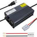 14.6V 50A LiFePO4 Battery Charger, Ultra-Fast Smart Charger for 12V LiFePO4 Batteries, Includes 80A Anderson Plugs & M8 Terminal Adapter Cable, Ideal for RV, Marine, Boat, Golf Cart, Solar Bank