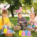 The Dreidel Company 6" Inch Fillable Easter Eggs 12-Pack Jumbo Translucent, Colorful Plastic Jumbo Easter, Stands Upright, Perfect For Egg Hunt