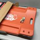 BIG RED TRP6240 Torin Blow Molded Plastic Rolling Garage/Shop Creeper: 40" Mechanic Cart with Padded Headrest, Dual Tool Trays and 6 Casters, Red