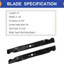 (2 Pack) Replacement Mulching Lawn Mower Blades Cub-Cadet MTD Troy Bilt 942-0741A, 742-04100, 742-0741, 742-0741A, 942-0741, Fits TB110 TB130 TB210 TB230 TB220 TB240 TB280ES TB320 for 21” Deck Mower