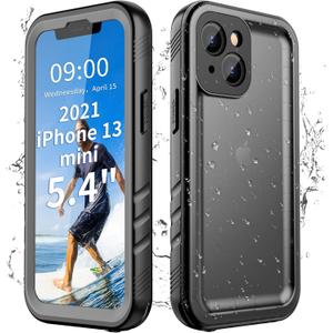 Cozycase TOP Military IP68 Waterproof Case for iPhone 13 Mini - Heavy Duty 360 Shockproof Full Body with Screen Camera Protector Double Water Dust Drop Proof Hard Rugged Tough Bumper Front Back Cover