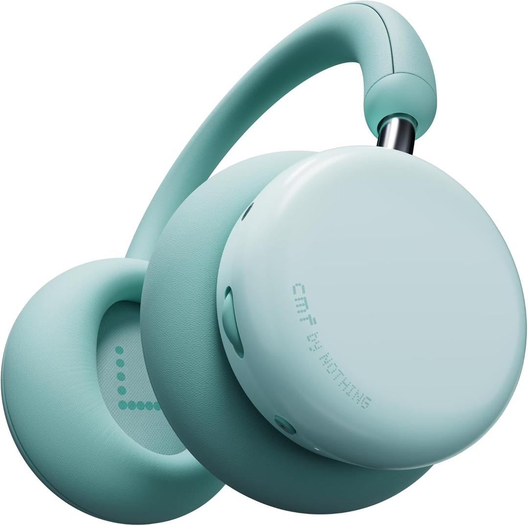 CMF by Nothing Headphone Pro Active Noise Canceling Wireless Headphones Bluetooth 5.4 Over The Ear Headset, 50H ANC Playtime, Bass&Treble Slider, Custom EQ&Spatial Audio, Hi-Res LDAC, Light Green