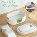 Momcozy Baby Wipe Warmer, Innovative Spring Design, Large Capacity Wipes Dispenser, Fast and Even Heating, 4 Modes of Temperature Heating Control, Diaper Wipe Warmer with Night Light (Regular, Green)