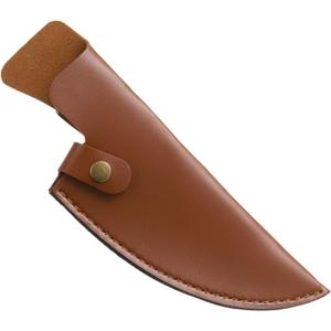uxcell Knife Cover Sleeves, 9.1" x 2.8" PU Leather Knives Edge Guard Blade Protector Universal Knife Sheath for Home Kitchen, Brown