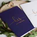 Vow Books His & Hers  Set of 2 with Silver & Rose Gold Pens, 28 Pages  Wedding Vow Book Journals, Keepsake for Ceremony, Evoware