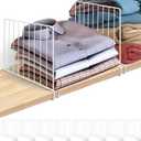 Shelf Dividers for Closet Organization, 8 Pack Metal Closet Shelf Dividers, Closet Shelf Organizer for Wood Closet Separator