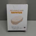 Mink Inflatable Baby Bathtub with Built-in Air Pump, Newborn to Toddler Bath Tub,Portable Travel Shower Basin with Back Support, Deflates and Folds Easily (Olive Bath)