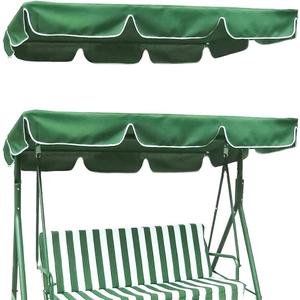 CREATCABIN Outdoor Patio Swing Chair Canopy Replacement 3 Seater Porch Swing Seat Canopy Top Cover 210D Oxford Cloth Waterproof UV Protection for Garden Hammock Top Furniture Covers Green 77 x 49in (195 x 125 x 15cm)