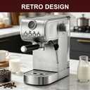 Espresso machine 20 Bar, Espresso Maker with Powerful Steam Milk Frother, Stainless Steel Coffee Machine with Fast Heating System for Latte, Cappuccino
