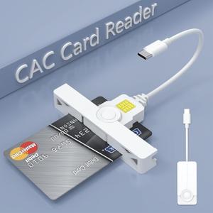 USB C CAC Reader - USB C DOD Military USB Common Access CAC Card Reader - Mini Fold and Portable Smart Card Reader Compatible with Windows, Mac OS Plug and Play (CR335OPENC)