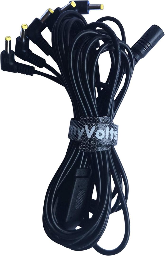 5-way power splitter cable for Korg Volca by MyVolts - Black (5-way splitter only)