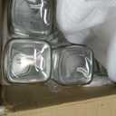 STARSIDE 12 oz Glass Juice Bottles with Lids 12 Pack - Square Reusable Drinking Jars for Juicing, Milk, Kombucha - Includes 1 Bottle Brush, 12 Colored Labels