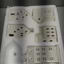 Vinsot 16 Pcs LED Ceramic Christmas Village Set 6 Light up Christmas Village Houses 6 Snowman Santa Figurines, 4 Snow Trimmed Trees with Lamp Post Scenes Porcelain Figurine Tabletop Decor (Classic) one of them is broken