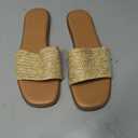 Slides Sandals for Women Basic Slip On Flat Sandals Open Toe Comfort Beach Sandals Slippers for Casual Dressy Summer Size 9