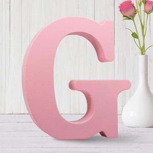 AOCEAN 6 Inch Pink Wood Letters Unfinished Wooden Letters for Wall MAGA Decorative Standing Letters Slices Sign Board for Crafts Christmas Decoration Home Party Projects (G)