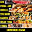 5 x Air Fryer Cooking Times Magnetic Cheat Sheet - Extra Large Easy to Read 11 x 8.5 Airfryer Kitchen Accessory - Quick Reference Guide Magnet for Over 90 Popular Airfry Foods - Cook Healthy Meals Fast