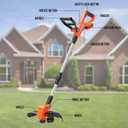 VARSK 12 Inch 20V Cordless Weed Wacker with Automatic Line Feed, 2 in 1 String Trimmer and Edger, Includes 2 X 2.0Ah Batteries/1 X Charger/6 X Replacement Spools, Weed Eater for Lawn, Garden, etc