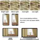 Chyhomenyc Curtains 54 Inch Length for Living Room - Light Filtering Faux Linen Textured Window Curtains, Soft Airy Rod Pocket Window Treatment Drapes for Bedroom, 42Wx54L, 2PCS, Camel