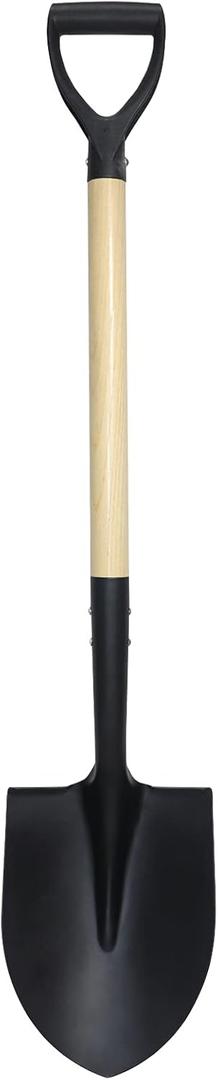 Shovel for Digging,Round Shovel, Garden Tool with D-Handle, 41 Inches in Overall Length, Wooden Handel Garden Shovel,Beach Shovel, Car Snow Shovel