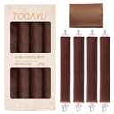 Heatless Curls Overnight Set - Jumbo Overnight Hair Curlers to Sleep In, Soft Velvet Hair Rollers for Women, No Damage Curls Styling Tools 4pcs (Brown)