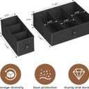 Homeiju Coffee Pod Drawers - K Cup Organizer, Nespresso Pods Holder with Mug Rack, Coffee Holder for Countertop, 52 Capacity Pods, Suitable for Kitchens, Offices and Coffee Bars(Brown)