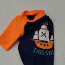 Simple Joys by Carter's Baby 2-piece Swimsuit Trunk and Rashguard, Orange Blue Ship, 24 Months