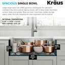 KRAUS Standart Pro 30 -inch Undermount Single Bowl 16 Gauge Stainless Steel Kitchen Sink, KHU100-30