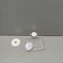 LEVERLOC Soap Dish, Soap Bar Holder for Shower Suction Cup Wall Mounted, Stainless Steel No-Drilling Removable Waterproof Sponge Holder for Bathroom Bathtub Kitchen Sink, Keep Dry, White (5.7" * 4.8")