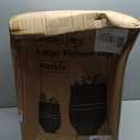 21.3"H & 13.2"H Retro Sandstone Textured Plastic Planter Set of 2