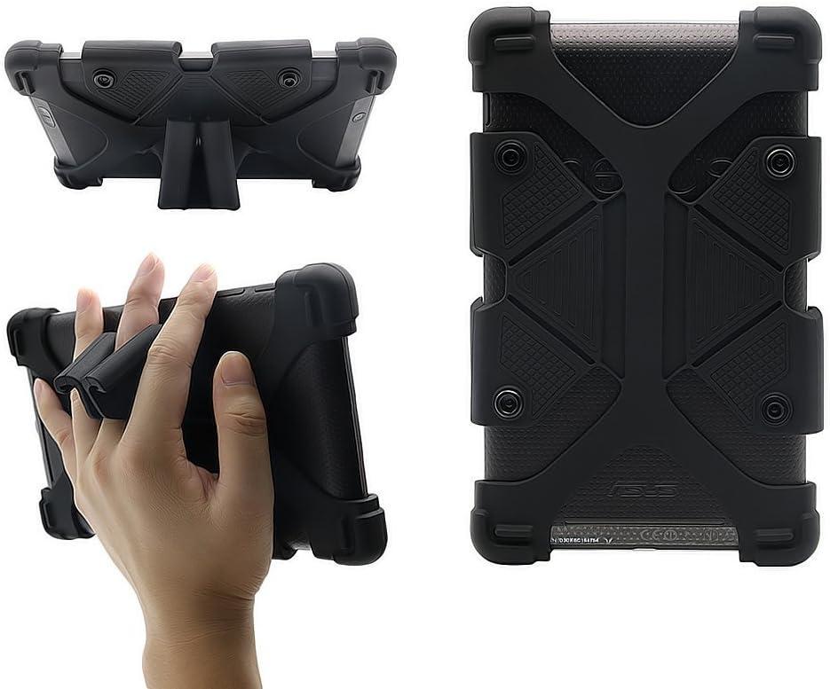 CHINFAI Universal 7 inch Tablet Case Shockproof Silicone Stand Cover for All Versions RCA Voyager Vankyo Yuntab Samsung Google Nexus MatrixPad Z1 Huawei 7" Android Tablet and More, Black
