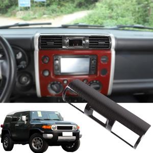 HAPPYHORSE Car Interior Decoration Trim Cover Compatible with Toyot@ FJ Cruiser 2007-2021Central Control Panel Protector Cover Decoration Accessories (Carbon FiberCentral Control air Outlet)