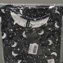 PrinStory Womens Pajamas Sets 2 Piece Lounge Set Short Sleeve Tops and Long Pants Soft Pjs Loungewear with Pockets, Night Print, Black, Size L