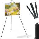 66.5" High Easel Stand for Wedding Sign, Lightweight Metal Portable Art Easel with Carry Bag for Graduation Party Welcome Sign Outdoor Sketching, Painting & Poster, Black