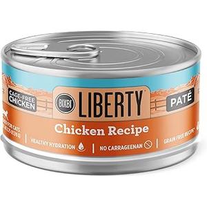 BIXBI Liberty Canned Wet Cat Food - Grain Free, Chicken Pate Recipe, 2.75 Ounce (Pack of 24, BB: June 30 2025)