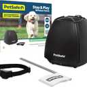 PetSafe Stay & Play Wireless Fence with Replaceable Battery Collar - Circular Boundary Covers Up to 3/4 Acre