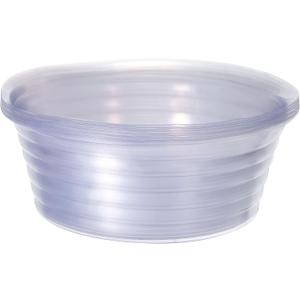 MECCANIXITY Plant Pot Saucer 9 Inch Plastic Round Deepened Flower Drip Tray for Indoor Outdoor, Clear Pack of 10