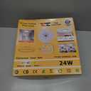 6PK 12 Inch LED Flush Mount Ceiling Light, 24W, 2520LM, 3000K/4000K/6000K CCT Selectable, 0.9inch Super Slim LED Ceiling Light Fixture, Low Profile Round Flat Panel Light for Bedroom,Kitchen,Hallway (White)