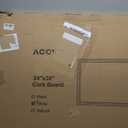 Bulletin Board Cork Board with Linen, 100% Wood Framed 24" x 36" Bulletin Board Decorations, Pin Boards for Walls, Wall Mounted Fabric Picture Board with 10 Pushpins for School, Home & Office, White