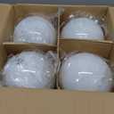 Soulchen 4 Pcs 8" 6" Extra Large White Christmas Balls Ornaments Oversized Plastic Hanging Xmas Tree Decorations Jumbo DIY Xmas Ball for Indoor Outdoor Lawn Yard Holiday Party