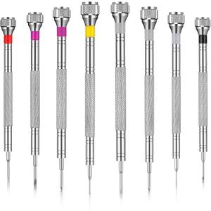 Chumia 8 Pieces Precision Jewelers Screwdriver Set, Micro Watch Repair Screwdriver Set 0.6-1.6 mm for Watch, Eyeglasses, Jewelry Work, Electronics Repair(Flathead, Phillips)