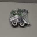 AAGUT 2" Stem Caster Wheels with Brake Lock, Screwed Bolt 3/8"-16 x 1, Swivel Rubber Wheels 4 Pack with Nuts Double Bearings No Noise Castors
