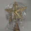 Joiedomi Christmas Tree Toppers 8" Gold Metal Star Decor with Battery Powered Treetop Ornaments with Warm White LED Lights for Xmas Holiday Party Indoor Decorations