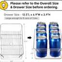 2 Set, 2 Tier Clear Organizer with Dividers for Cabinet, Shlef, Counter - MultiUse Slide-Out Storage Container - Kitchen, Pantry, Medicine Cupboard Bins, Bathroom, Vanity Makeup, Under Sink Organizing