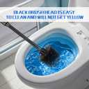 Toilet Brush and Holder 2 Pack with Long Handle - Non-Slip Grip Toilet Bowl Brush Set for Deep Cleaning Bathroom, Toilet Scrubber- Black